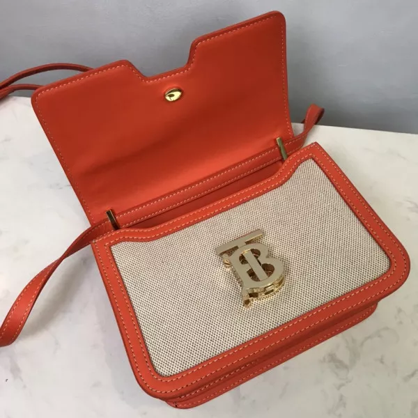 Aaa replica ru BURBERRY Two-tone Canvas and Leather TB Bag 0119