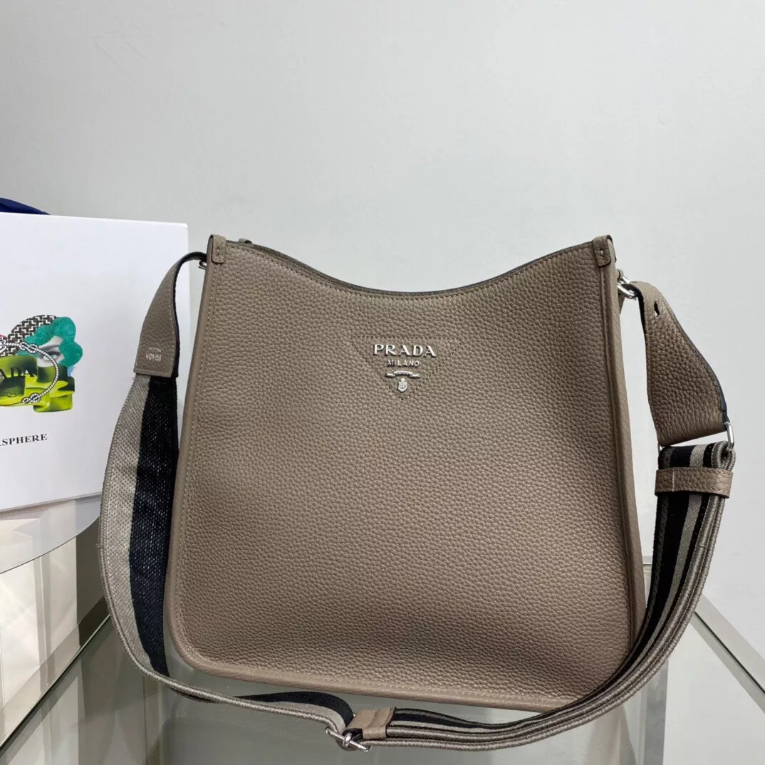 Aaa replica bags PRADA Leather hobo bag 0120