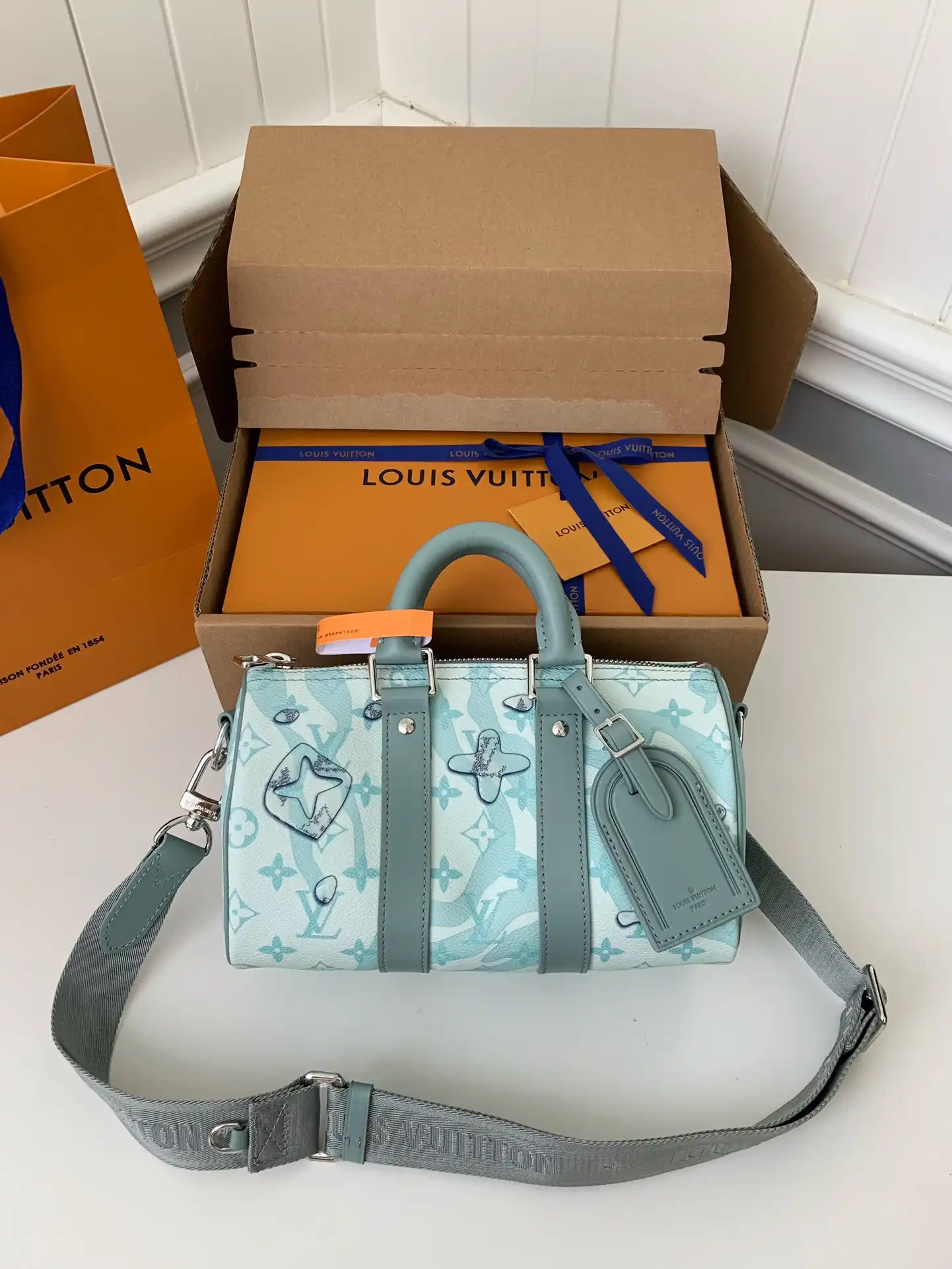 Aaa replica bags LOUIS VUITTON KEEPALL BANDOULIÈRE 25 0122