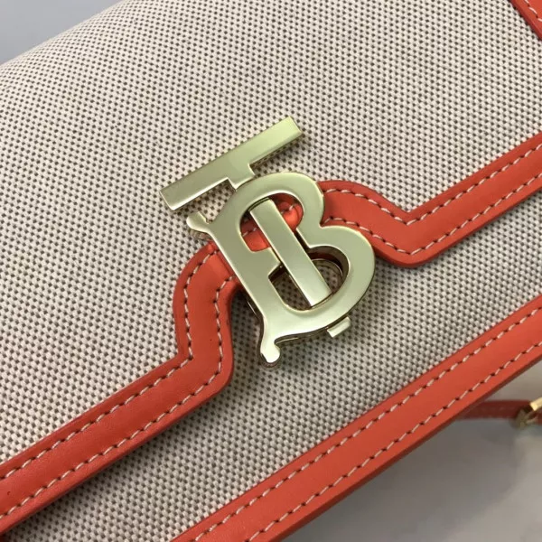 Aaa replica ru BURBERRY Two-tone Canvas and Leather TB Bag 0119