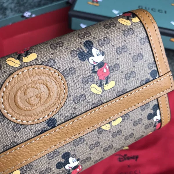 Aaa replica bags Disney x Gucci GG Long Wallet 0115