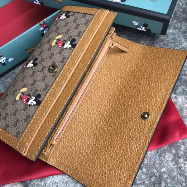 Aaa replica bags Disney x Gucci GG Long Wallet 0115