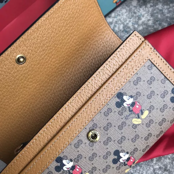 Aaa replica bags Disney x Gucci GG Long Wallet 0115