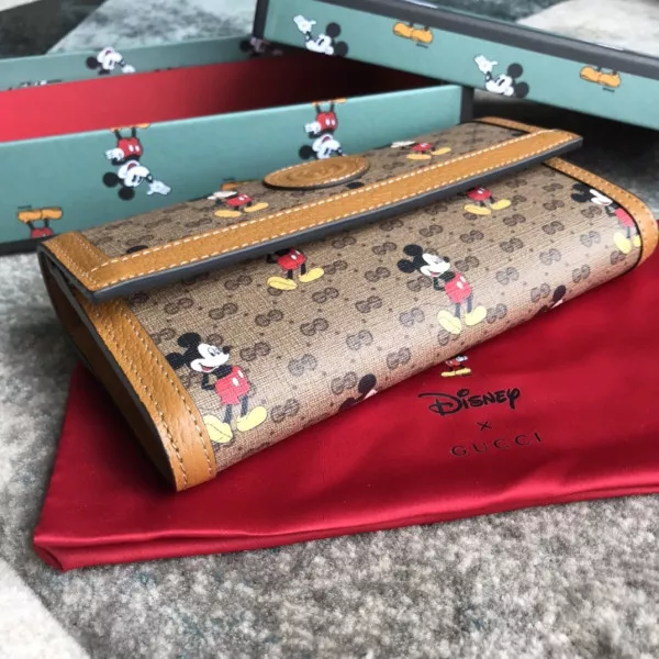 Aaa replica bags Disney x Gucci GG Long Wallet 0115