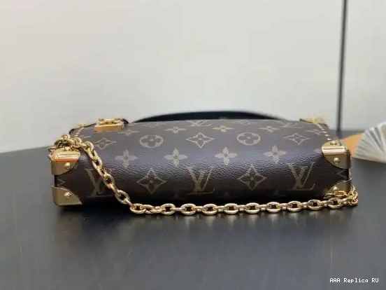 Aaa replica bags Slim Vuitton Louis Trunk-23*12*4CM 0224