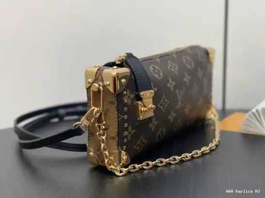 Aaa replica bags Slim Vuitton Louis Trunk-23*12*4CM 0224