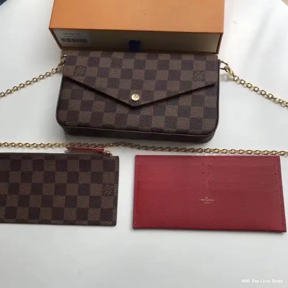 Aaa replica bags Bag Damier Vuitton Felicie Pochette Louis N63032 0212