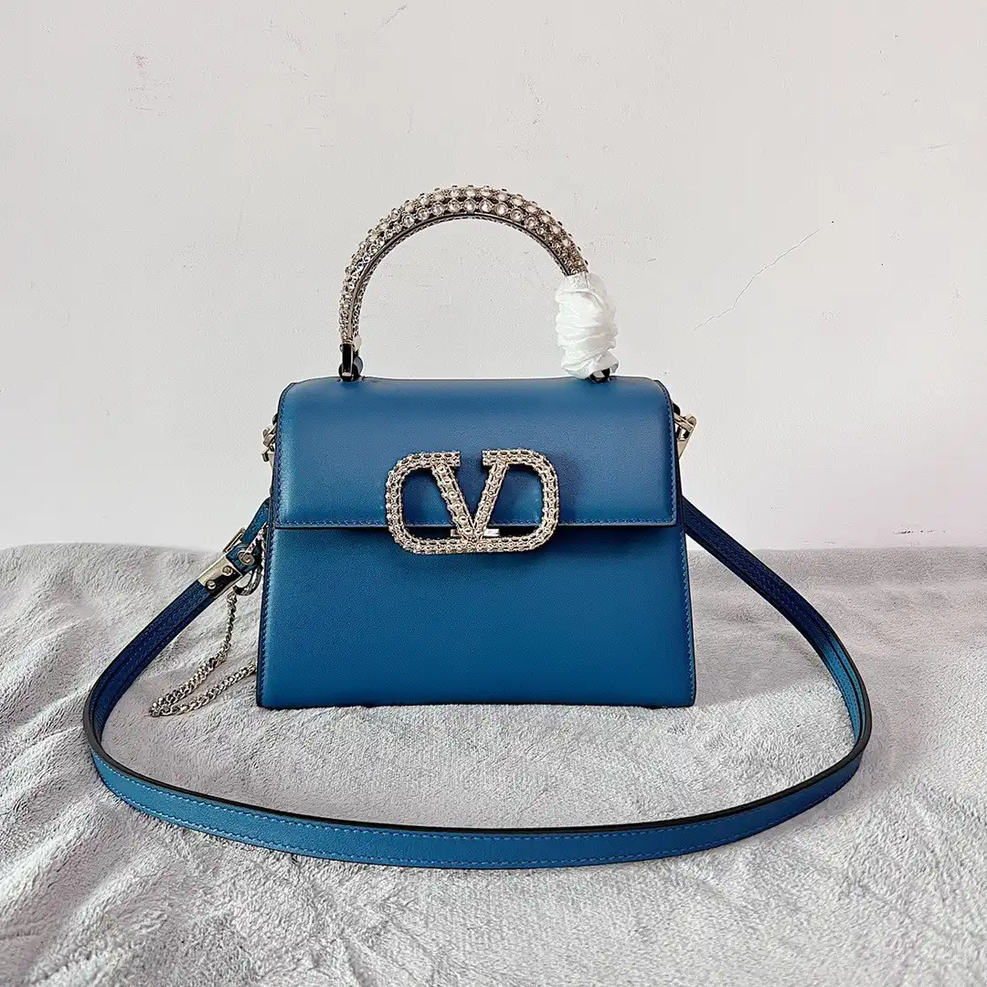 Aaa replica bags VALENTINO SMALL VSLING GRAINY CALFSKIN HANDBAG 0206