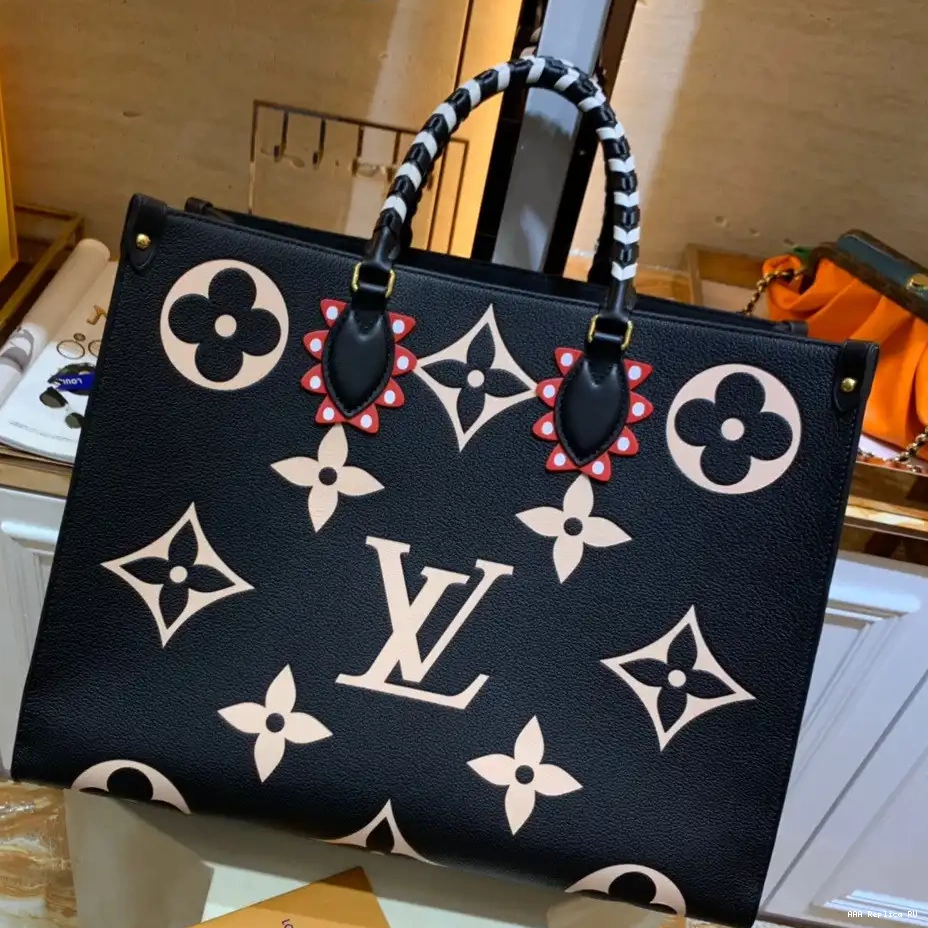 Aaa replica bags VUITTON CRAFTY LOUIS GM ONTHEGO 0220