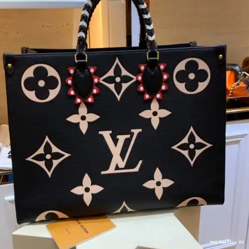 Aaa replica bags VUITTON CRAFTY LOUIS GM ONTHEGO 0220