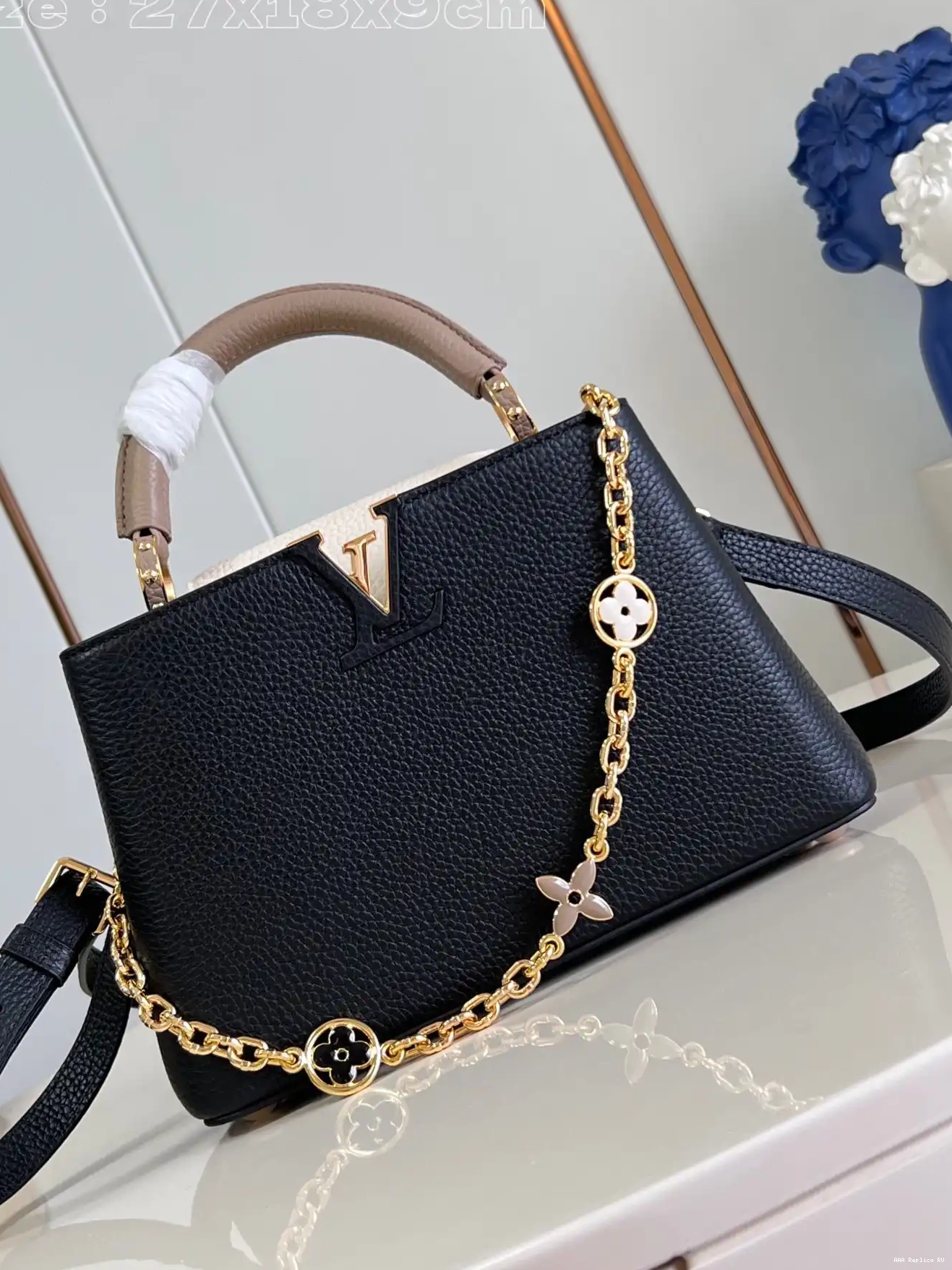 Aaa replica ru LOUIS VUITTON CAPUCINES BB-27*18*9CM 0225